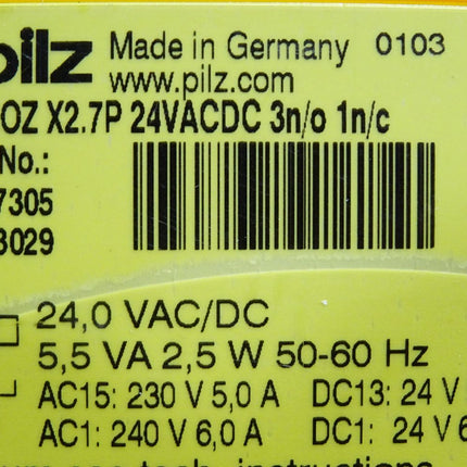 Pilz 777305 PNOZ X2.7P 24VACDC 3n/o 1n/c Sicherheitsschaltgerät / Neuwertig - Maranos.de