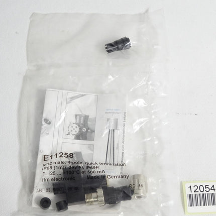 Ifm electronic M12 Stift E11258 4-pol / Neu OVP