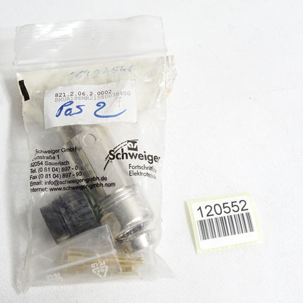 Schweiger Steckverbinder 821.2.06.2.0002 BKUA186MR21580035400 / Neu OVP