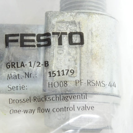 Festo Drossel-Rückschlagsventil 151179 GRLA-1/2-B / Neu OVP - Maranos.de