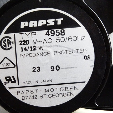 Papst AC-Axiallüfter 4958 220VAC 14/12W