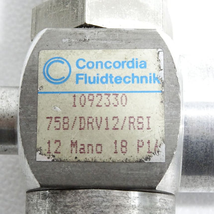 Concordia Fluidtechnik 1092330 758/DRV12 RSI12 MANO 18 P 16 / Neu - Maranos.de