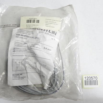 Bernstein Induktiver Näherungsschalter KIB-M04PS/0,6-KL2PU 650.2999.020 Neu OVP