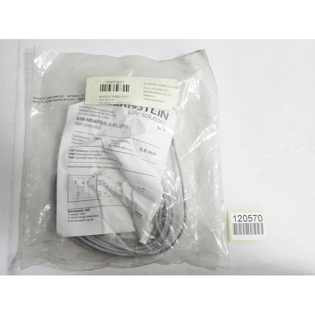 Bernstein Induktiver Näherungsschalter KIB-M04PS/0,6-KL2PU 650.2999.020 Neu OVP - Maranos.de