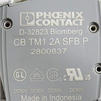 Phoenix Contact 2800837 CB TM1 2A SFB P Geräteschutzschalter + 2800929 - Maranos.de