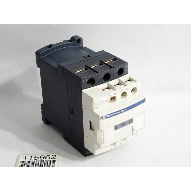 Telemecanique LC1D18BD Leistungsschütz 3p +1S+1Ö 7.5 kW 18 A 400 V AC3 24 V DC - Maranos.de