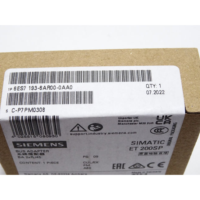 Siemens ET200SP 6ES7193-6AR00-0AA0 6ES7 193-6AR00-0AA0 / Neu OVP versiegelt - Maranos.de