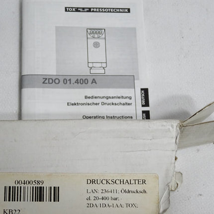 Tox Pressotechnik Elektronischer Druckschalter 236411 ZDO 01.400 A 0-400bar/ Neu