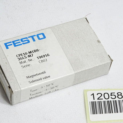 Festo Magnetventil 196916 CPE10-M1BH-3GLS-M7 / Neu OVP - Maranos.de