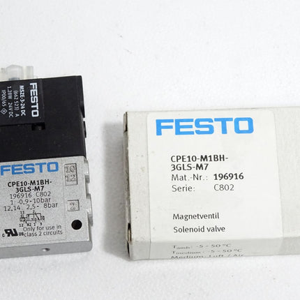 Festo Magnetventil 196916 CPE10-M1BH-3GLS-M7 / Neu OVP - Maranos.de
