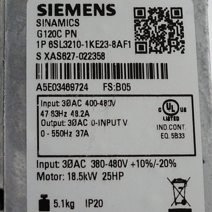 Siemens Sinamics 6SL3210-1KE23-8AF1 185kW / Neuwertig - eine Halterung gebrochen
