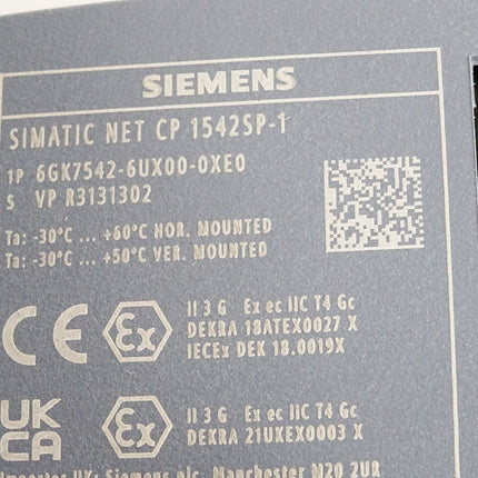 Siemens CP1542SP-1 6GK7542-6UX00-0XE0 Kommunikationsprozessor / Neuwertig