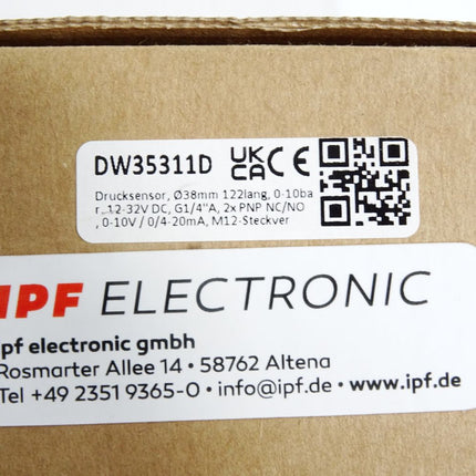 Ipf electronic DW35311D Drucksensor / Neu OVP - Maranos.de
