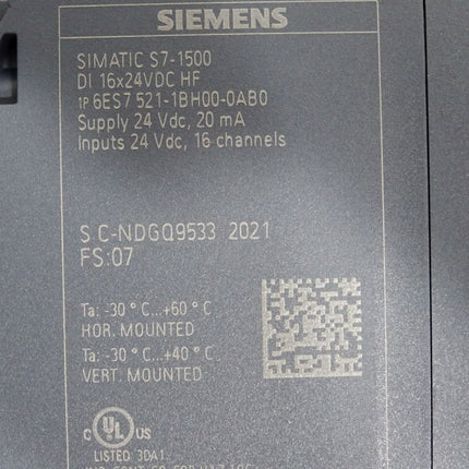 Siemens S7-1500 DI 6ES7521-1BH00-0AB0 6ES7 521-1BH00-0AB0 / Neuwertig
