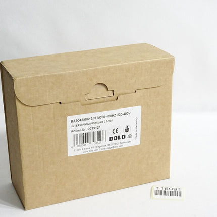 E.Dold&Söhne Relais 0039121 BA9043/002 3/N AC50-400HZ 230/400V 0,5-10s / Neu OVP - Maranos.de