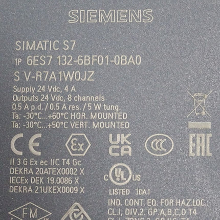 Siemens Digitalausgabemodul 6ES7132-6BF01-0BA0 6ES7 132-6BF01-0BA0 / Neuwertig