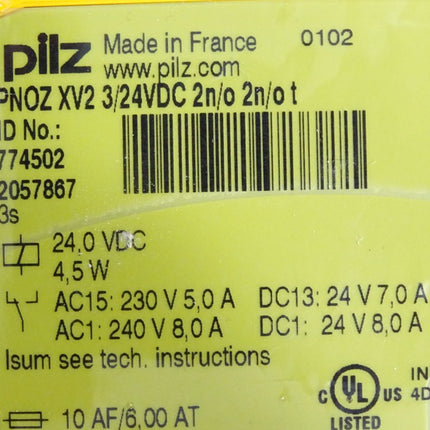 Pilz 774502 PNOZ XV2 3/24VDC 2n/o 2n/o t Sicherheitsschaltgerät / Neu OVP - Maranos.de