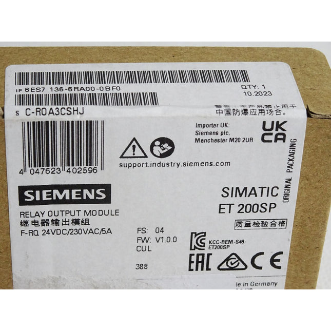 Siemens ET200SP F-RQ 6ES7136-6RA00-0BF0 6ES7 136-6RA00-0BF0 / Neu OVP versiegelt - Maranos.de