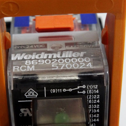 Weidmüller Sockel 8869430000 SCM-I 4CO P + Relais 8690200000 RCM570024 Neuwertig