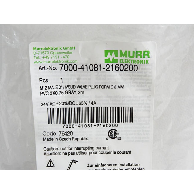 Murr Elektronik Kabel 7000-41081-2160200 / Neu OVP - Maranos.de