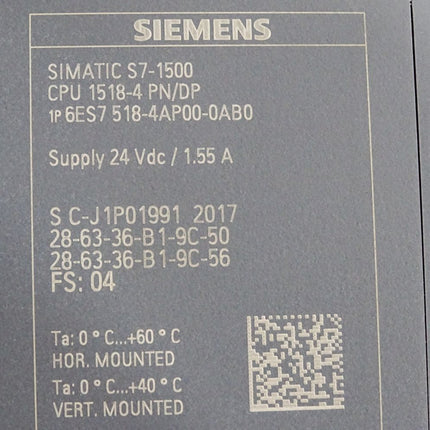 Siemens S7-1500 CPU1518-4 PN/DP 6ES7518-4AP00-0AB0 6ES7 518-4AP00-0AB0 - Maranos.de