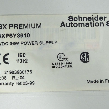 Schneider Electric TSX Premium TSXPSY3610 24VDC 36W Power Supply - Maranos.de