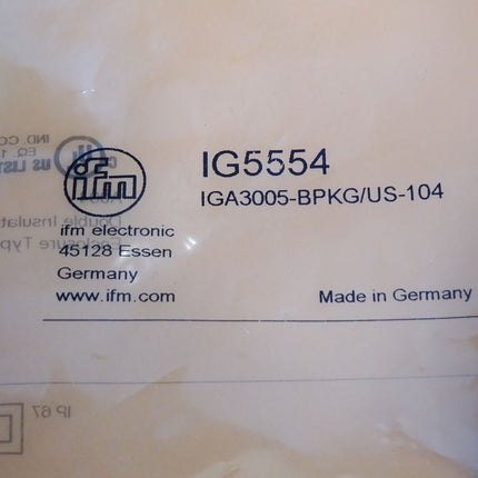 Ifm electronic IG5554 Induktiver Sensor IGA3005-BPKG/US-104 / Neu OVP - Maranos.de