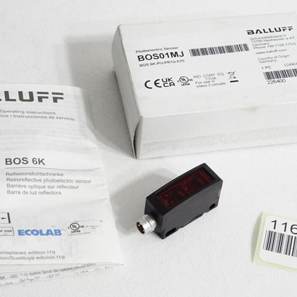 Balluff BOS01MJ BOS 6K-PU-PR10-S75 Reflexionslichtschranke / Neu OVP - Maranos.de
