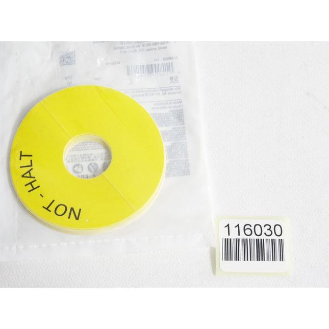 Siemens Schild Not-Halt 3SU1900-0BC31-0AT0 / Neu OVP - Maranos.de