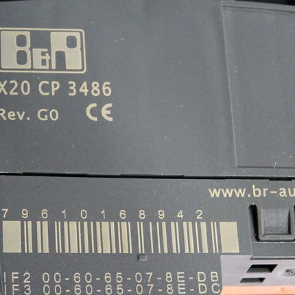 B&R X20CP3486 Rev.G0 X20 CP 3486 / Intel Celeron 650 Performance