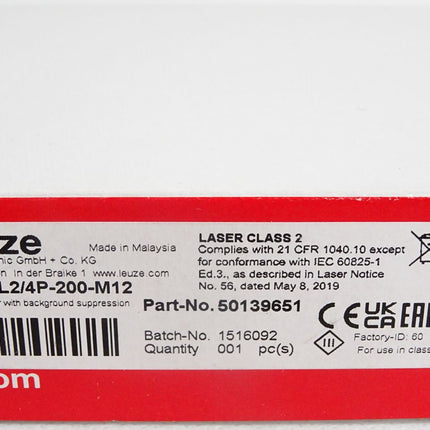 Leuze electronic 50139651 HT25CL2/4P-200-M12 Taster / Neu OVP