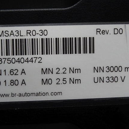 B&R Servomotor 8MSA3L.R0-30 Rev.D0 3000min-1 / Unbenutzt - Maranos.de