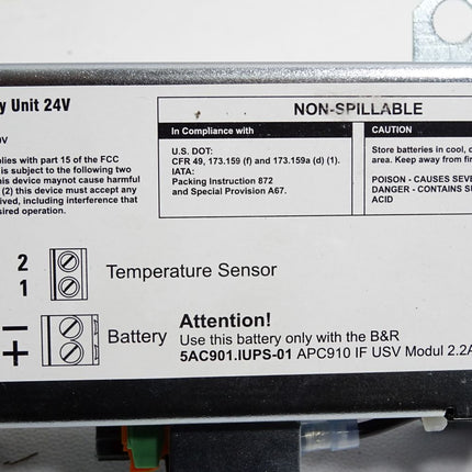 B&R 5AC901.BUPS-01 Rev.C0 Battery Unit 2.2Ah 24VDC - Maranos.de