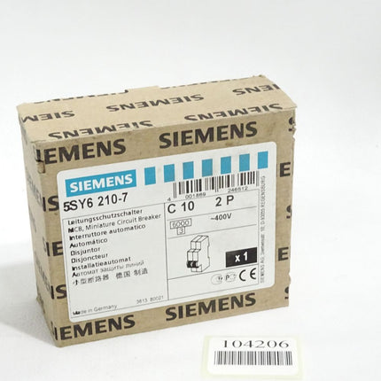 Siemens 5SY6210-7 Leistungsschutzschalter C10 2P / Neu OVP - Maranos.de