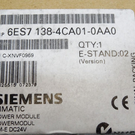 Siemens 6ES7138-4CA01-0AA0 6ES7 138-4CA01-0AA0 / Neu OVP - Maranos.de