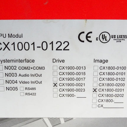 Beckhoff CX1001-0122 CPU Modul CX1000-N001 CX1000-N000 CX1000-COOL mit Speicherkarte CX1900-0021 CX1800-0201 / Neu OVP - Maranos.de