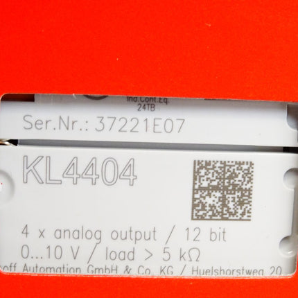 Beckhoff KL4404 analoge Ausgangsklemme / Neu OVP versiegelt - Maranos.de