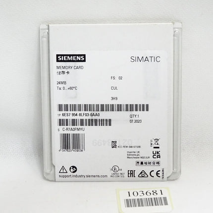Siemens Memory Card 24MB 6ES7954-8LF03-0AA0 6ES7 954-8LF03-0AA0 Neu OVP versiegelt - Maranos.de