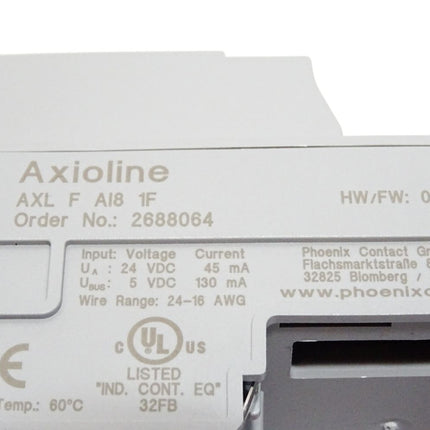 Phoenix Contact Axioline 2688064 AXL F AI8 1F Analogmodul - Maranos.de