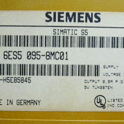 Siemens S5-95U 6ES5095-8MC01 6ES5 095-8MC01 - Maranos.de