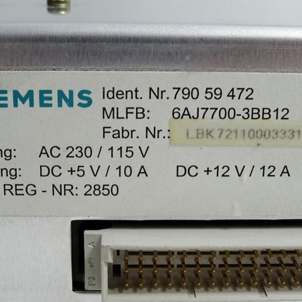 Siemens 790 59 472 6AJ7700-3BB12 Stromversorgung - Maranos.de