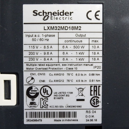 Schneider Electric LXM32MD18M2 Motion Servoverstärker / Neu - Maranos.de