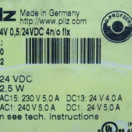 Pilz 774580 PZE X4V 0,5/24VDC 4n/o fix Kontakterweiterung - Maranos.de