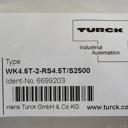 Turck RFID Cable Standard Version WK4.5T-2-RS4.5T/S2500 6699203 / Neu OVP - Maranos.de