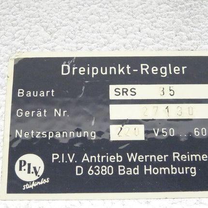 PIV SRS35 / Dreipunkt-Regler