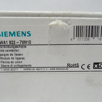 Siemens 50 Stk. 8WA1822-7VH10 Verbindungsschiene Siemens 8WA1 822-7VH10 Neu-OVP