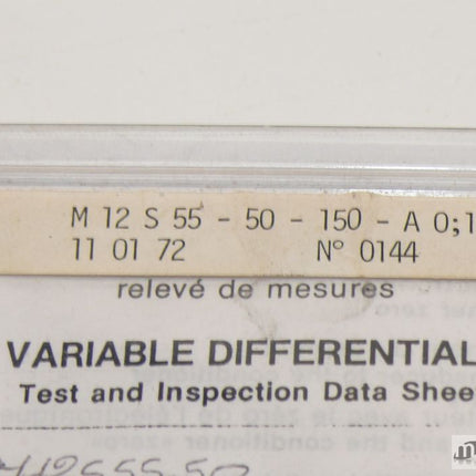 NEU M12 S 55-50-150-A Variable Differential Transformer