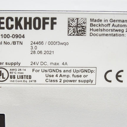 Beckhoff CX2100-0904 / Netzteil mit integrierter USV - Maranos.de