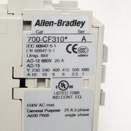 Allen Bradley Control Relay Hilffschütz 700-CF310 700-CF310KN 400V - Maranos.de