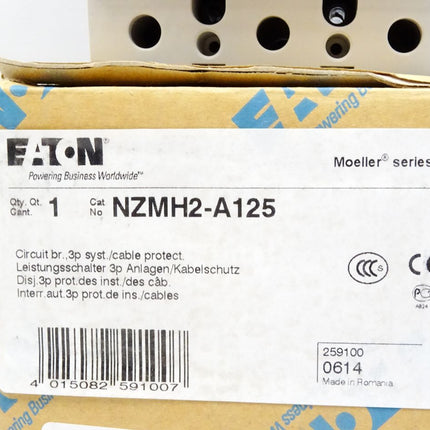 Eaton Leistungsschalter NZMH2-A125 / NZM2 xEffect / Neu OVP